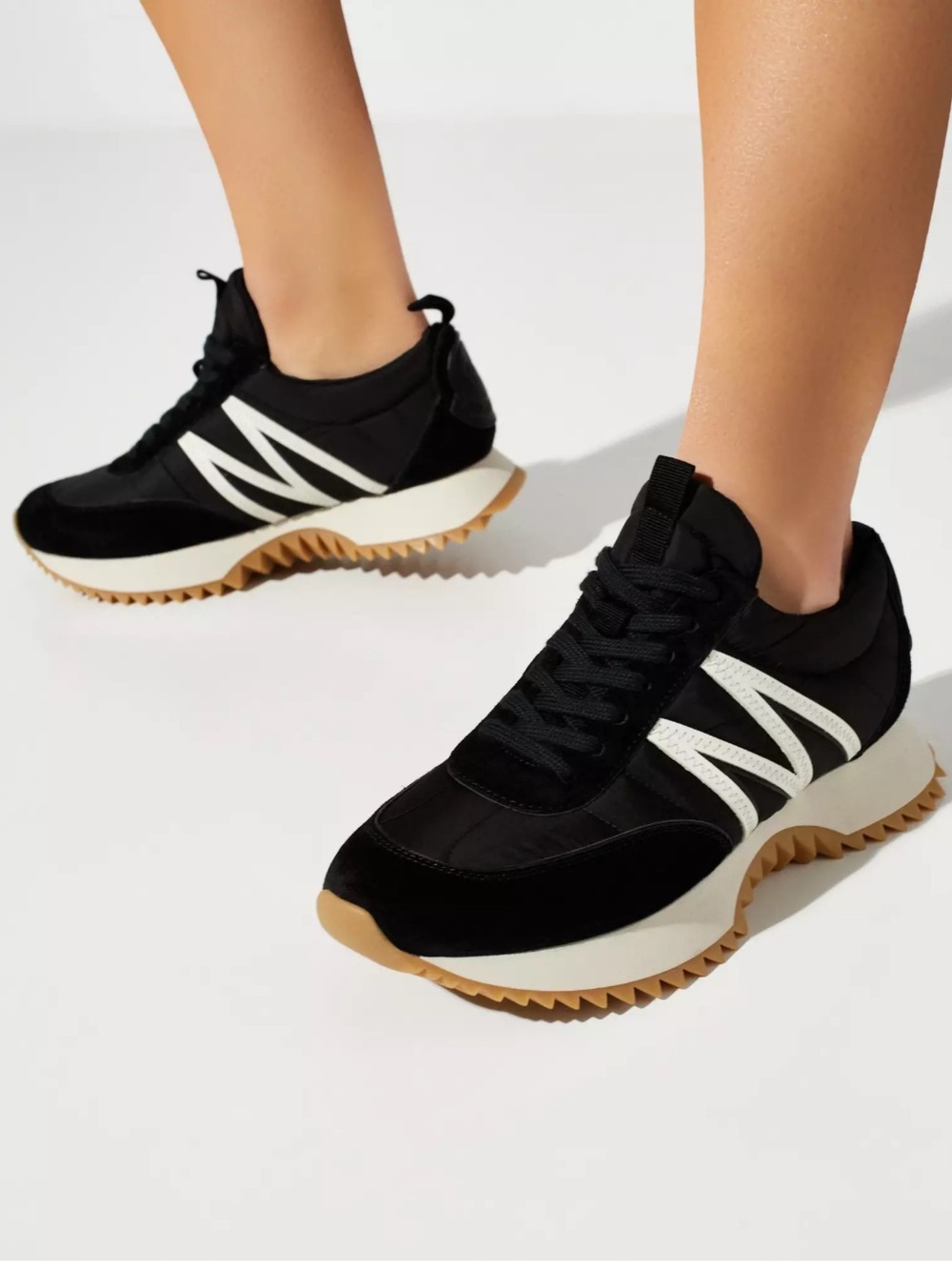 MONCLER women 
Pacey Low-Top Sneakers - Black size 39 US 9 preowned $792